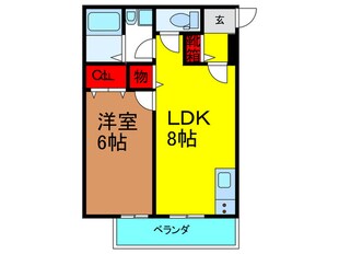 グラスロード石切の物件間取画像